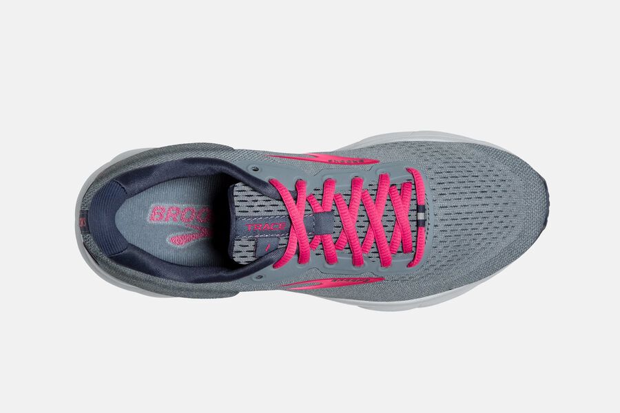 Brooks Israel Trace Road Running Shoes Womens - Grey/Pink - DJS-418752